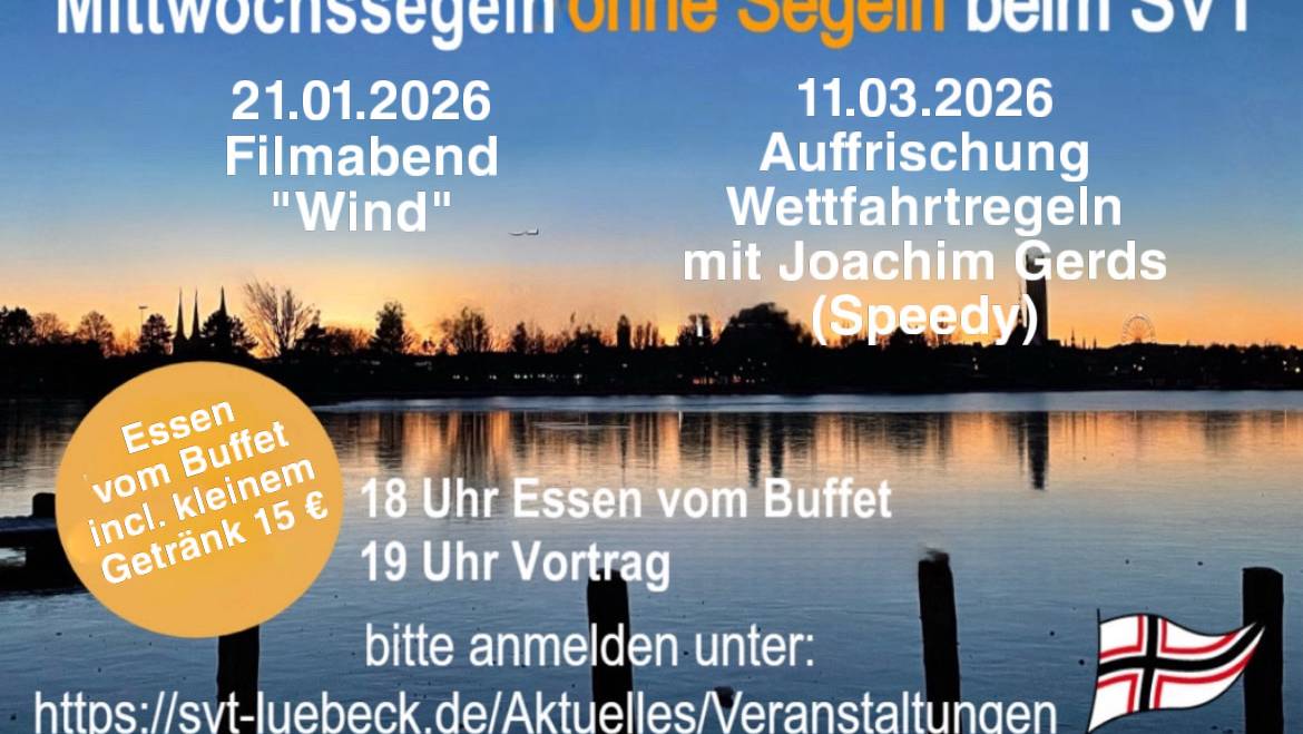 2.Mittwochs-Segeln ohne Segeln 2025/2026 im SVT am Mittwoch, den 21.01.2026